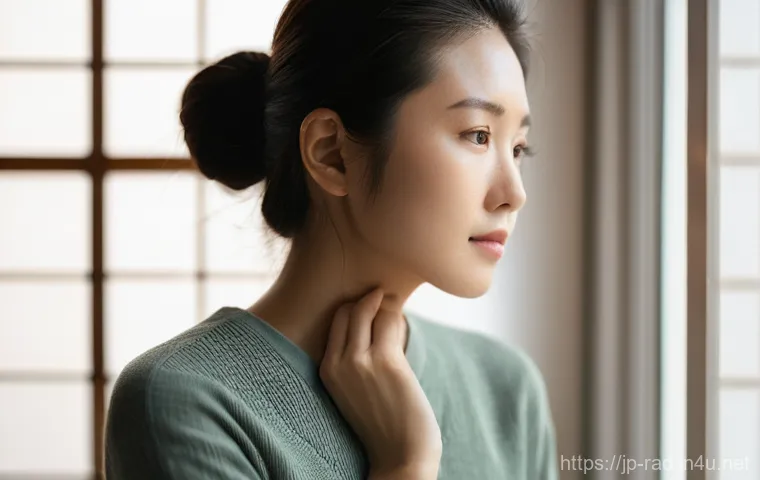 방사선 치료 장기 부작용 - A Japanese woman in her late 50s gently touches her slightly swollen forearm, which is visibly a bit... 방사선 치료 장기 부작용 - A Japanese woman in her late 50s gently touches her slightly swollen forearm, which is visibly a bit...