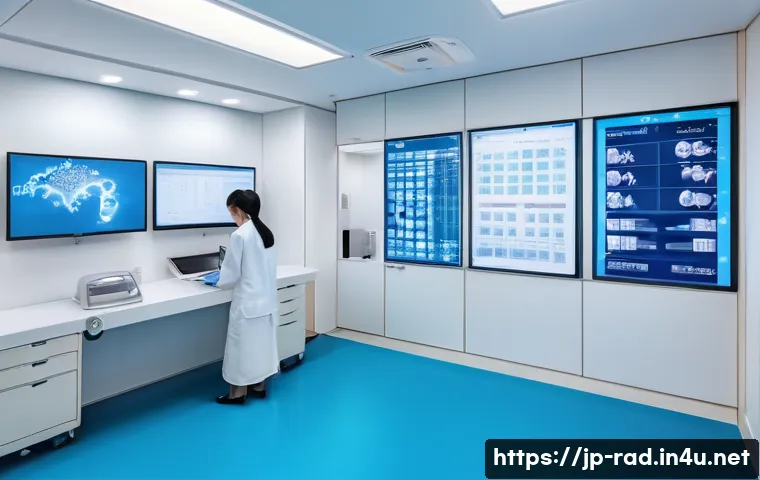 CT 스캔 의료보험 환급 기준 - A modern Japanese medical clinic interior with a patient consulting a doctor about CT scan costs and...